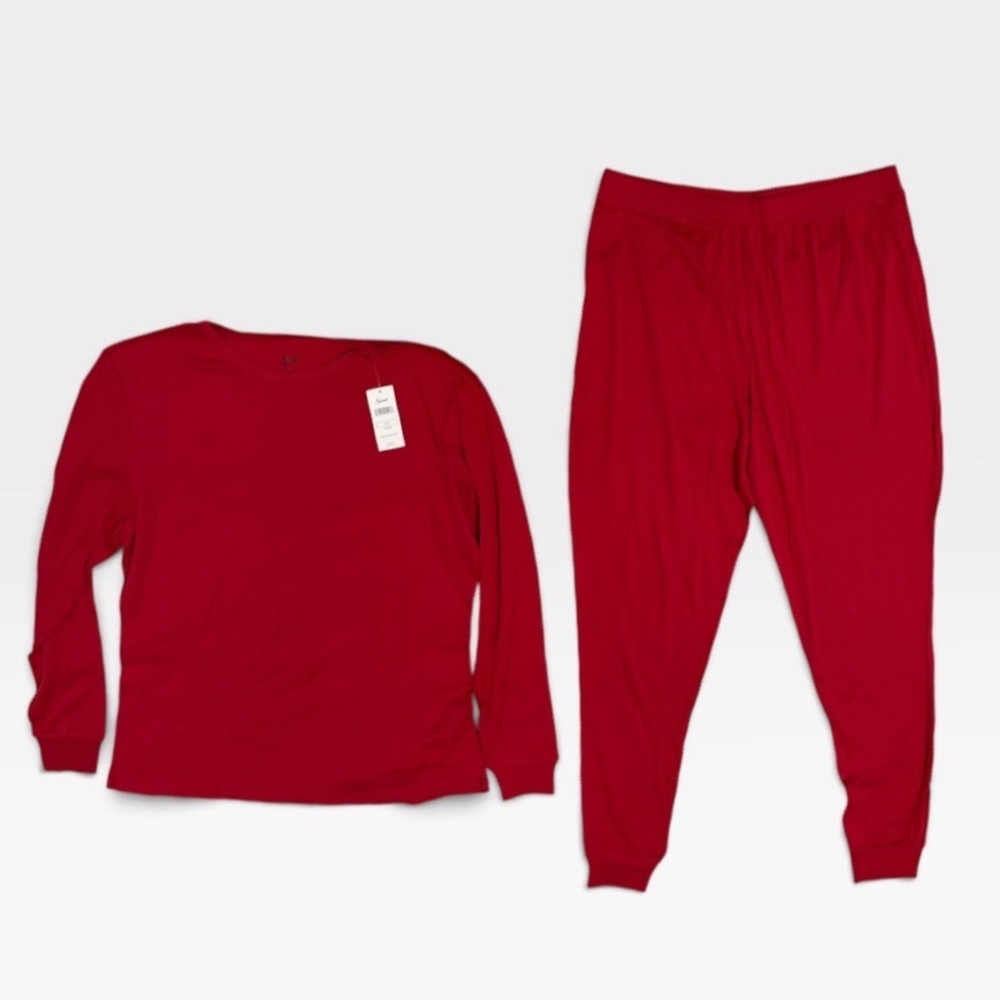 Leveret Pajama Set Mens 3XL Long Sleeve Cotton Loungewear Red NEW